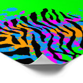 Poster Corey Tiger 80s Retro Tiger Motif (Coin)