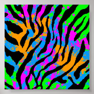 Poster Corey Tiger 80s Retro Tiger Motif