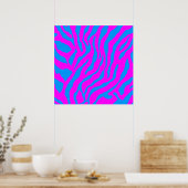 Poster Corey Tiger 80s Retro Tiger Motif (Cuisine)