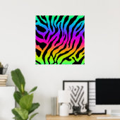 Poster Corey Tiger 80s Retro Tiger Motif (Bureau à domicile)