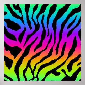 Poster Corey Tiger 80s Retro Tiger Motif