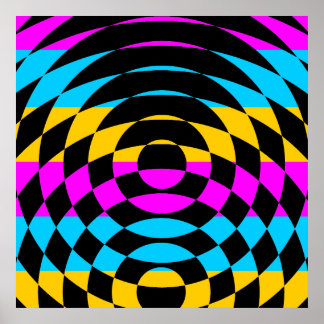 Poster Corey Tiger 80s Vintage Op Art