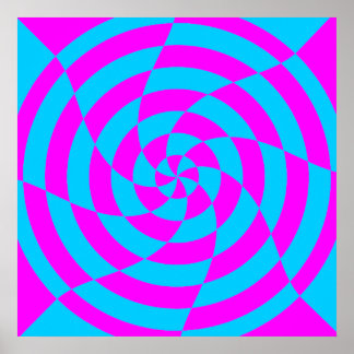 Poster Corey Tiger 80s Vintage Op Art