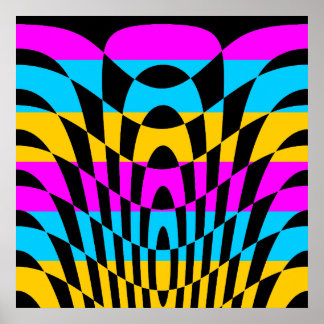 Poster Corey Tiger 80s Vintage Op Art