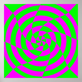 Poster Corey Tiger 80s Vintage Op Art