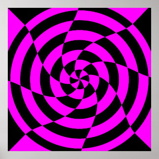 Poster Corey Tiger 80s Vintage Op Art