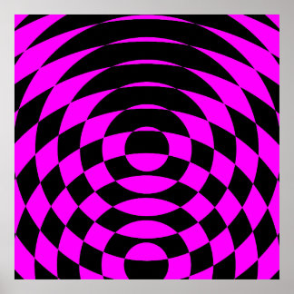 Poster Corey Tiger 80s Vintage Op Art