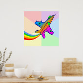 Poster Corey Tiger Avion de Chasse à Réaction Rétro 80s A (Cuisine)