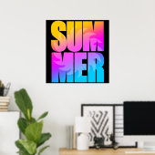 Poster Corey Tiger Soleil d'été 80s (Bureau à domicile)