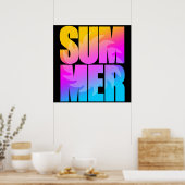 Poster Corey Tiger Soleil d'été 80s (Cuisine)