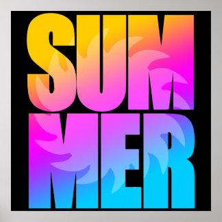 Poster Corey Tiger Soleil d'été 80s