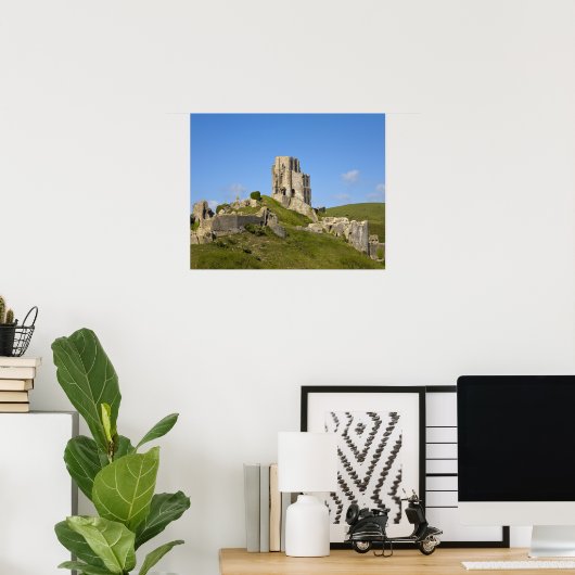 Poster Corfe Castle, Corfe, Dorset, Angleterre (Bureau à domicile)