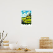 Poster Corfe Castle Dorset Travel Print (Cuisine)