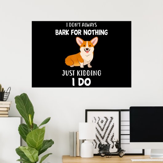 Poster Corgi (Bureau à domicile)