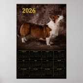 Poster Corgi 2026 Wall Calendar (Devant)