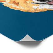 Poster Corgi avec couronne (Coin)