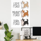 Poster Corgi Chien & Café (Bureau à domicile)