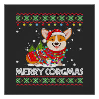 Corgi Chien Joyeux Corgmas Santa Corgi Noël Affreu