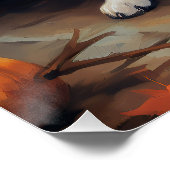 Poster Corgi Citrouilles Halloween Épouvantable (Coin)