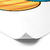 Poster Corgi de Pâques Chien Cute Cartoon Style OEufs de (Coin)