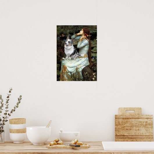 Poster Corgi gallois (merle bleu) - Ophélie Siège (Cuisine)