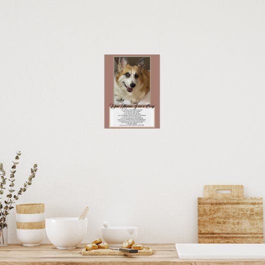Poster Corgi parle (Cuisine)
