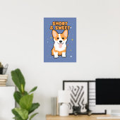 Poster Corgi - Petit et sucré, Dessin de chien mignon, No (Bureau à domicile)