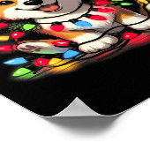 Poster Corgi Santa Christmas Tree Lights Boys Men Corgmas (Coin)