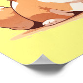 Poster Corgi souriant mignon - (Coin)