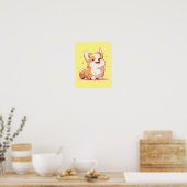 Poster Corgi souriant mignon - (Cuisine)