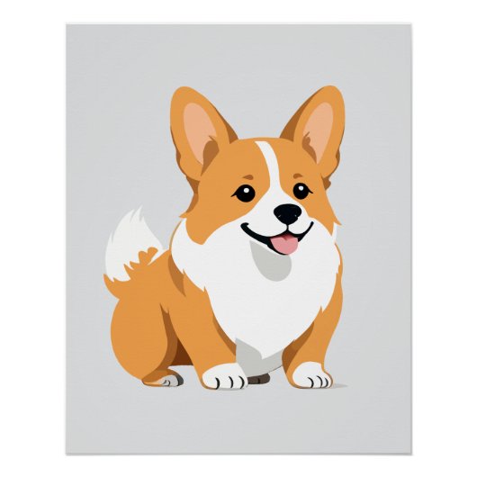 Poster Corgi Vector Art Animal Moderne Urban Graphisme An (Devant)