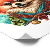 Poster corgis de jolis en bleu (Coin)