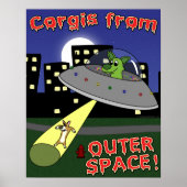 Poster Corgis de l'affiche spatiale (Devant)