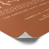 Poster CORIANDER Boho Terracotta Lieu de faveurs Mariage (Coin)