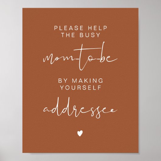 Poster CORIANDER Terracotta Adresse du panneau Enveloppe (Devant)