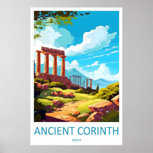 Poster Corinthe Antique Parc National Voyage Vintage