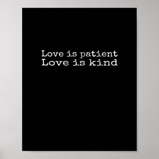 Poster Corinthians Love Is Patient Love Is Kind Scripture (Devant)