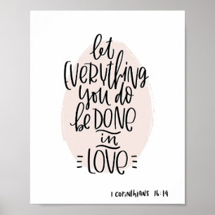 Poster Corinthiens 16:14 Verce biblique