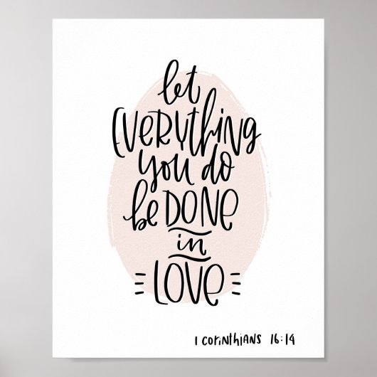 Poster Corinthiens 16:14 Verce de la Bible (Devant)