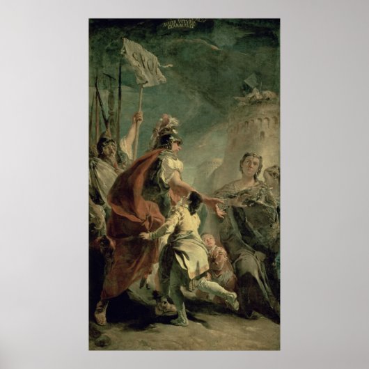 Poster Coriolanus dans les Environs de Rome, vers 1725 (Devant)