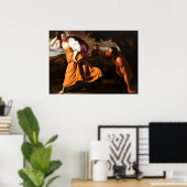 Poster Corisca et le Satyr - Artemisa Gentileschi (Bureau à domicile)