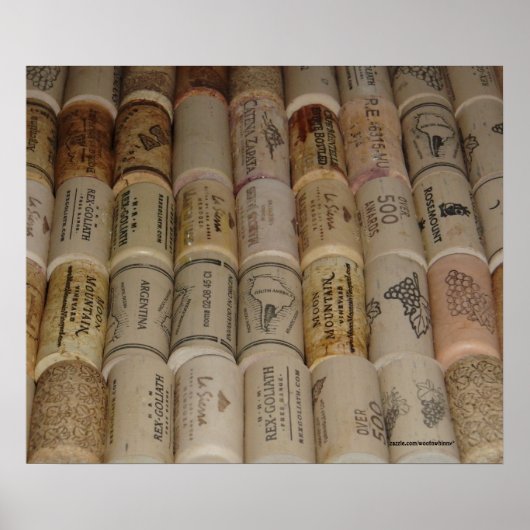 Poster Corks pour les amateurs de vin (Devant)