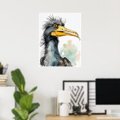 Poster Cormorant - Art Print (Bureau à domicile)