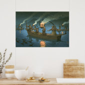 Poster Cormorant Fishing Kawase Hasui 1954 (Cuisine)