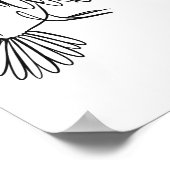 Poster Cormorant Line Art Irish Coastal Wildlife (Coin)