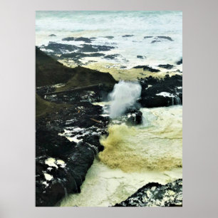 Poster Corne de Spouting, cape Perpetua, Oregon Coast
