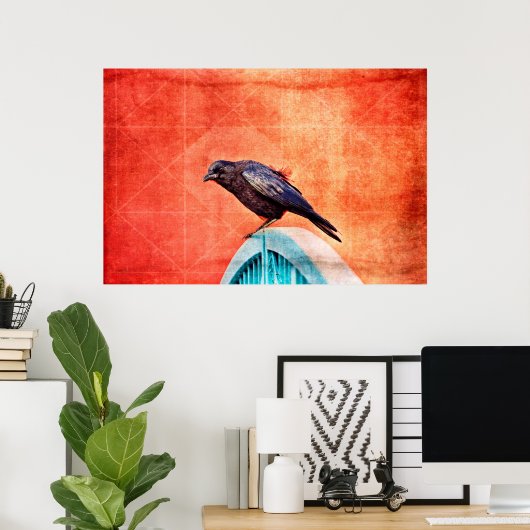 Poster corneille (Bureau à domicile)