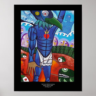Poster Corneille bleue par Gregory Gallo