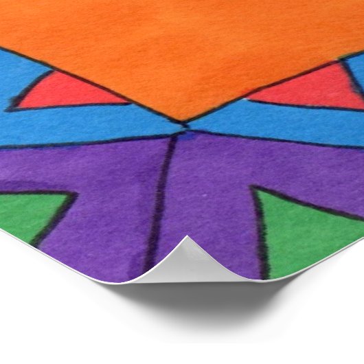 Poster Corneille d'Oaxacan avec Rose rouge (Coin)