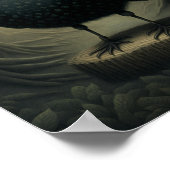 Poster Corneille noire mignonne dans les bois (Coin)